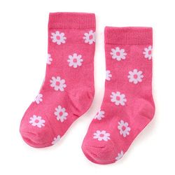 Cute Walk by Babyhug Anti Bacterial Ankle Length Socks Floral Design Pack Of 3 - Multicolour