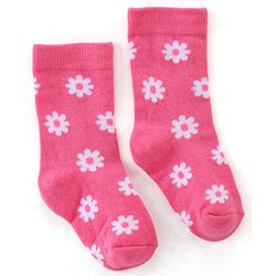Cute Walk by Babyhug Anti Bacterial Ankle Length Socks Floral Design Pack Of 3 - Multicolour