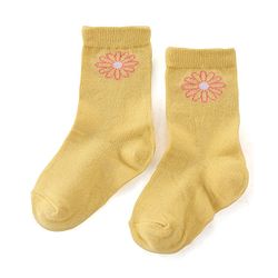 Cute Walk by Babyhug Anti Bacterial Ankle Length Socks Floral Design Pack Of 3 - Multicolour