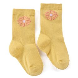 Cute Walk by Babyhug Anti Bacterial Ankle Length Socks Floral Design Pack Of 3 - Multicolour