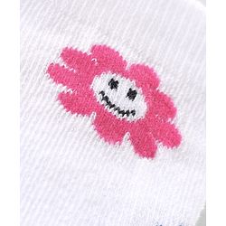 Cute Walk by Babyhug Anti Bacterial Ankle Length Socks Floral Design Pack Of 3 - Multicolour