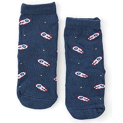 Cute Walk by Babyhug Anti Bacterial Ankle Length Socks Rocket Design Pack Of 5 - Multicolour
