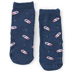 Cute Walk by Babyhug Anti Bacterial Ankle Length Socks Rocket Design Pack Of 5 - Multicolour