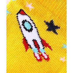 Cute Walk by Babyhug Anti Bacterial Ankle Length Socks Rocket Design Pack Of 5 - Multicolour