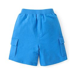 Babyhug Single Jersey  Knit  T-Shirt & Shorts Set with Car Print - Yellow & Blue