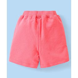 Babyhug Single Jersey Knit Half Sleeves T-Shirt &  Shorts Set with Striped  & Car Print - Blue & Red