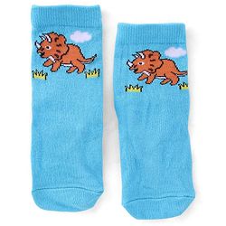 Cute Walk by Babyhug Anti Bacterial Ankle Length Socks Dino Design Pack Of 3 - Multicolour