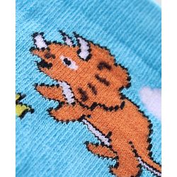 Cute Walk by Babyhug Anti Bacterial Ankle Length Socks Dino Design Pack Of 3 - Multicolour