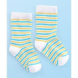 Cute Walk by Babyhug Anti Bacterial Ankle Length Socks Rocket Design Pack Of 3 - Multicolour