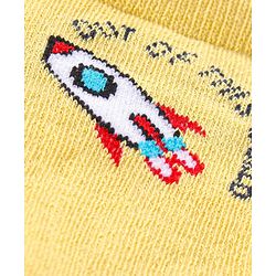 Cute Walk by Babyhug Anti Bacterial Ankle Length Socks Rocket Design Pack Of 3 - Multicolour