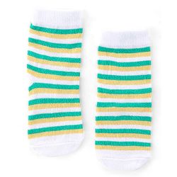 Cute Walk by Babyhug Anti Bacterial Ankle Length Socks Tiger Design Pack Of 3 - Green