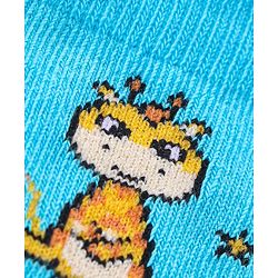 Cute Walk by Babyhug Anti Bacterial Ankle Length Socks Giraffe Design Pack Of 3 - Multicolour