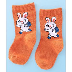 Cute Walk by Babyhug Anti Bacterial Ankle Length Socks Bunny Design Pack Of 3 - Multicolour