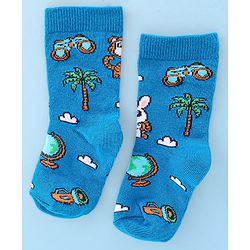 Cute Walk by Babyhug Anti Bacterial Ankle Length Socks Bunny Design Pack Of 3 - Multicolour