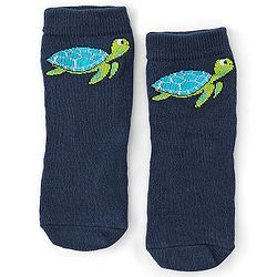 Cute Walk by Babyhug Anti Bacterial Ankle Length Socks Whale Design Pack Of 3 - Multicolour