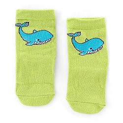Cute Walk by Babyhug Anti Bacterial Ankle Length Socks Whale Design Pack Of 3 - Multicolour