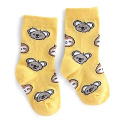 Cute Walk by Babyhug Anti Bacterial Ankle Length Socks Koala Design Pack Of 3 - Multicolour
