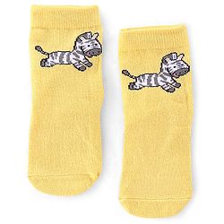 Cute Walk by Babyhug Anti Bacterial Ankle Length Socks Striped  Tiger  & Zebra Design Pack of 3 - Multicolour
