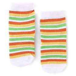 Cute Walk by Babyhug Anti Bacterial Ankle Length Socks Striped  Tiger  & Zebra Design Pack of 3 - Multicolour