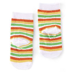 Cute Walk by Babyhug Anti Bacterial Ankle Length Socks Striped  Tiger  & Zebra Design Pack of 3 - Multicolour