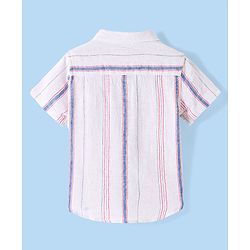 Babyhug Cotton Half Sleeves Striped Shirt - White