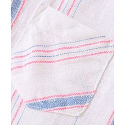 Babyhug Cotton Half Sleeves Striped Shirt - White