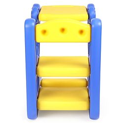Babyhug Single Seater Dolphin Study Desk For Nursery with Under Seat Storage Easy Assembly - Blue & Yellow