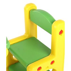 Babyhug Single Seater Giraffe Study Desk For Nursery with Under Seat Storage Easy Assembly  - Yellow & Green