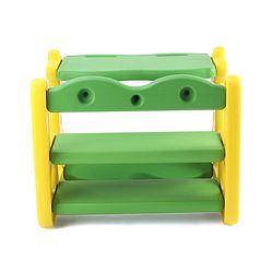 Babyhug Strong and Durable Double Seater Kids Activity Study Desk  - Yellow & Green
