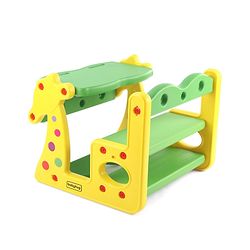 Babyhug Strong and Durable Double Seater Kids Activity Study Desk  - Yellow & Green