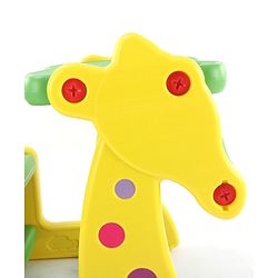 Babyhug Strong and Durable Double Seater Kids Activity Study Desk  - Yellow & Green