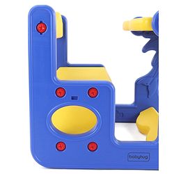 Babyhug Double Seater Dolphin Study Desk For Nursery with Under Seat Storage Easy Assembly - Blue & Yellow