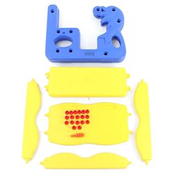 Babyhug Double Seater Dolphin Study Desk For Nursery with Under Seat Storage Easy Assembly - Blue & Yellow