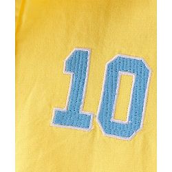 Babyhug Cotton Woven Half Sleeves Shirt With Number Embroidery - Multicolor