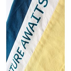 Babyhug Cotton Woven Half Sleeves Shirt Text Print - Yellow & Blue