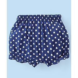 Babyhug 100% Cotton Knit Heart Printed Bloomers Pack of 3 - Multicolour
