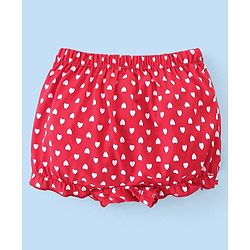 Babyhug 100% Cotton Knit Heart Printed Bloomers Pack of 3 - Multicolour