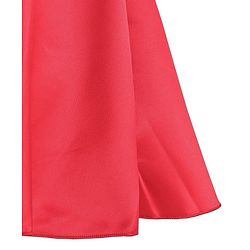 Babyhug Woven Sleeveless Party Frock With Pleats Detailing & Floral Applique - Red