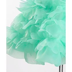 Babyhug Woven Sleeveless Party Wear Fit and Flare Sequinned Ruffled Dress - Mint Green