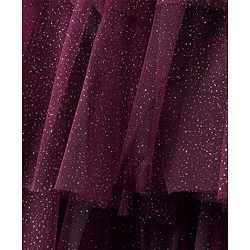 Babyhug Sleeveless Party Wear Fit and Flare Frock with Bow - Maroon