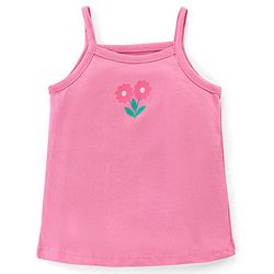 Babyhug 100% Cotton Knit Sleeveless Antibacterial Slips With Floral Print Pack of 3 - Multicolor