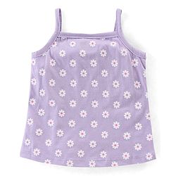 Babyhug 100% Cotton Knit Sleeveless Antibacterial Slips With Floral Print Pack of 3 - Multicolor