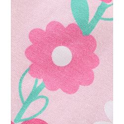 Babyhug 100% Cotton Knit Sleeveless Antibacterial Slips With Floral Print Pack of 3 - Multicolor