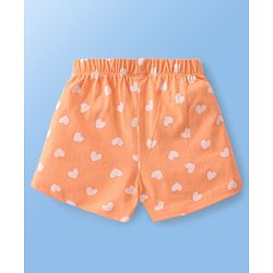 Babyhug Single Jersey Cotton Knit Ice Cream Printed Night Suit - White & Orange