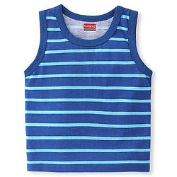 Babyhug 100% Cotton Knit Sleeveless Sandos With Wild Animal Print Pack of 3 - Multicolor