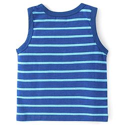 Babyhug 100% Cotton Knit Sleeveless Sandos With Wild Animal Print Pack of 3 - Multicolor