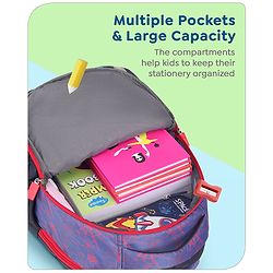 Babyhug Marvel Spiderman School Backpack with Pencil Pouch|2 Main Compartments, 2 Front Pockets, 2 side Bottle Pockets|Water Resistant|Long lasting and Durable Zippers | Comfortable back cushioning | For School, Travel and Outdoors|Blue- 15inches