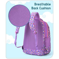 Babyhug Unicorn Print School Backpack|2 Main Compartments, 2 Front Pockets, 2 side Bottle Pockets|Water Resistant|Long lasting and Durable Zippers | Comfortable back cushioning | For School, Travel and Outdoors|Blue- 15inches