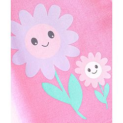 Babyhug 100% Cotton Knit Anti Bacterial Frill Sleeves Vests With Floral Print Pack of 3 - Pink & Purple