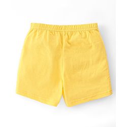 Babyhug 100% Cotton Single Jersey Knit Sleeveless Sando & Shorts Set Frog Print - Green & Yellow